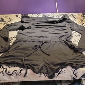 Fabletics Tess Charcoal Long Sleeve Romper